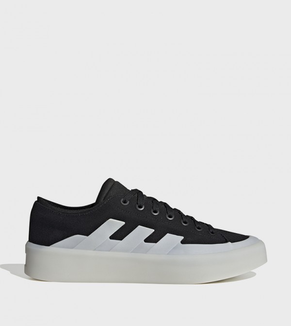 Buy Adidas ZNSORED Solid Lace Up Sneakers In Black