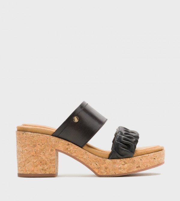 POPPY Ruched Platform Heel Sandals