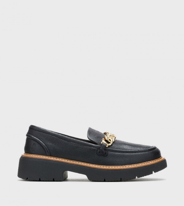 JODIE BIT Metal Accent Loafers