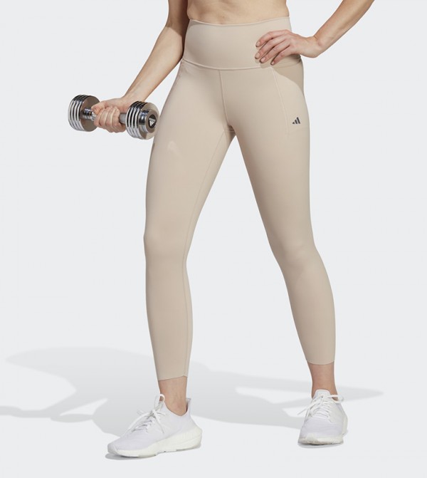 Buy adidas Women's Optime Training Icons 7/8 Leggings Grey in KSA -SSS