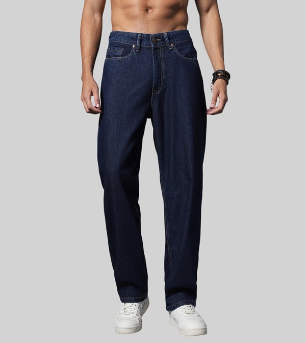 Washed Straight Fit Jeans