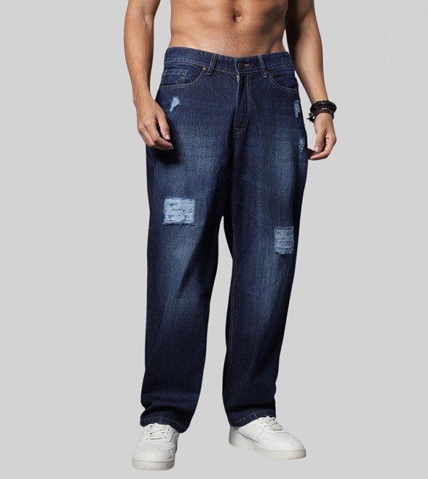 Distressed Relaxed Fit Jeans