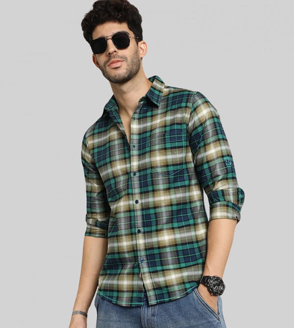 Plaid Long Sleeves Shirt