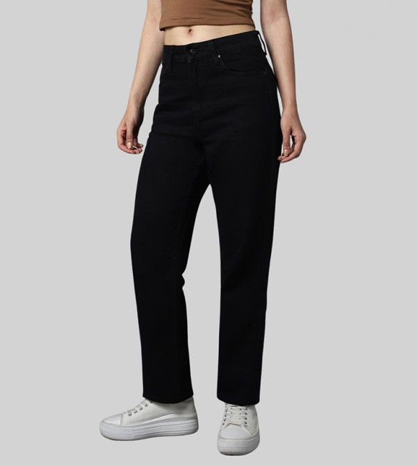 High Rise Straight Fit Jeans