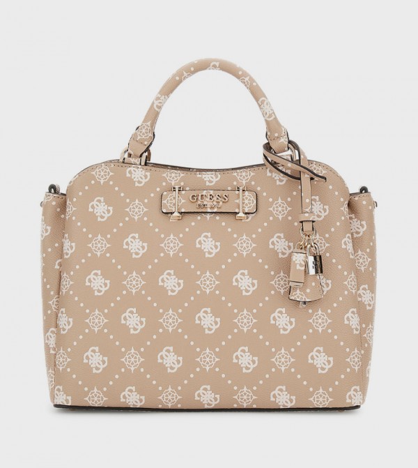 SILIA Monogram Patterned Satchel Bag