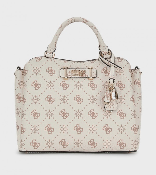 SILIA Monogram Patterned Satchel Bag