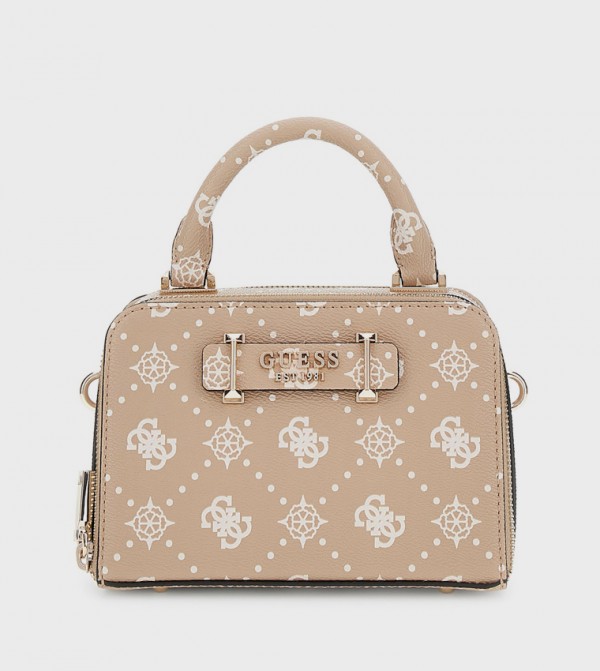SILIA Monogram Patterned Top Handle Bag