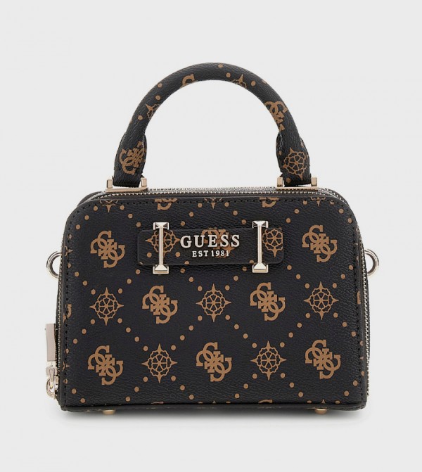 SILIA Monogram Patterned Top Handle Bag