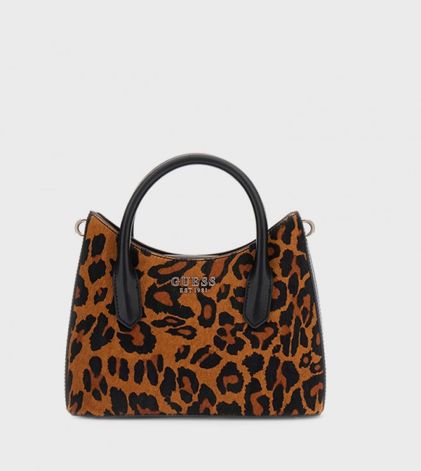 DOMITILLA Leopard Patterned Satchel Bag