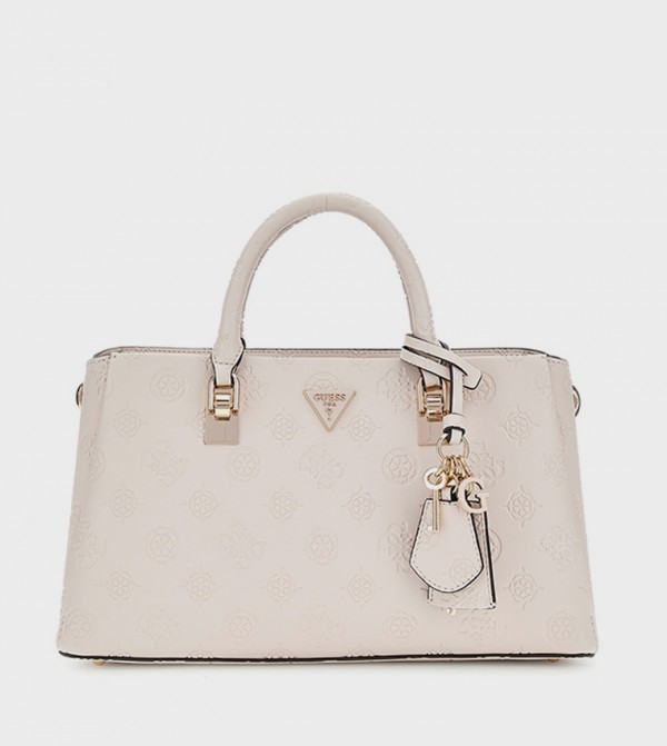 TISHA Monogram Debossed Satchel Bag