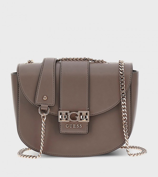 JANE Logo Printed Flap Convertible Crossbody Bag