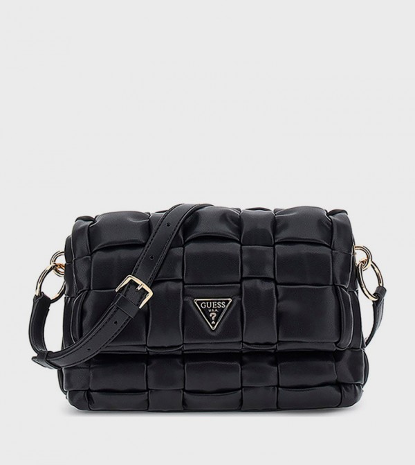 MARION Braided Flap Shoulder Bag
