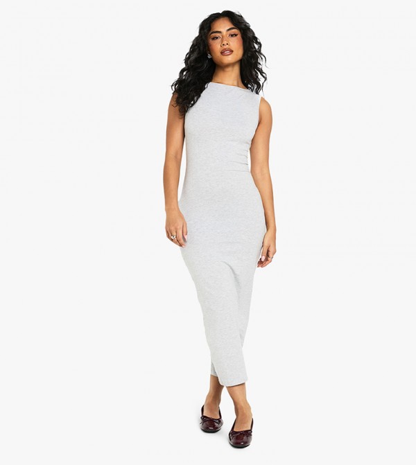 Solid Sleeveless Midaxi Dress