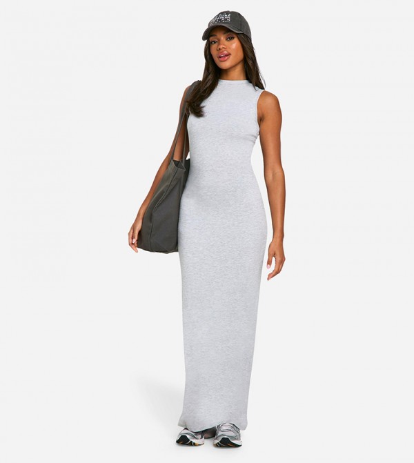 Turn Over Neck Maxi Dress