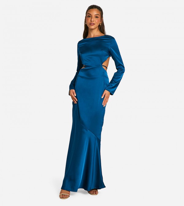 Satin Tie Back Maxi Dress