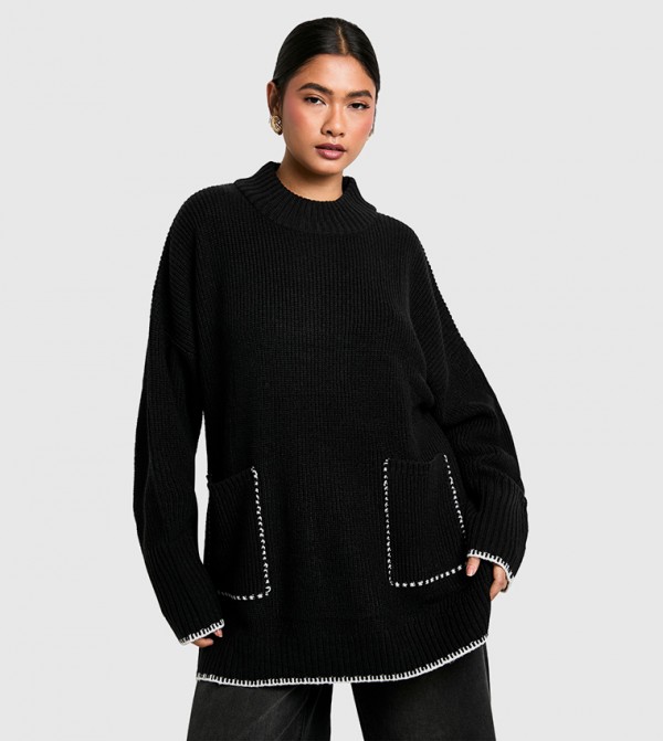 High Neck Oversized Sweater