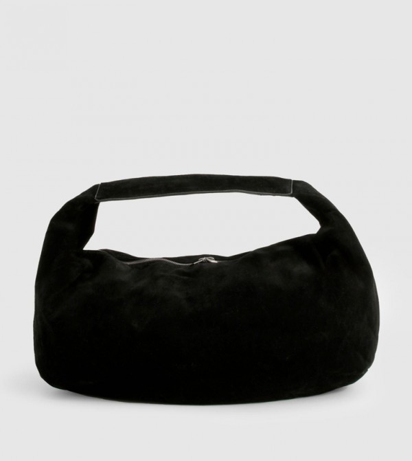 Faux Suede Slouchy Shoulder Bag