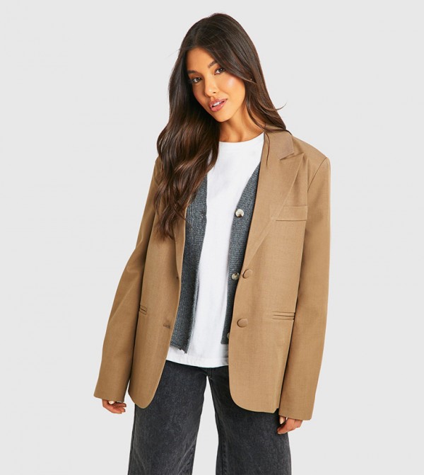Single Breasted Relaxed Fit Tailored Blazer