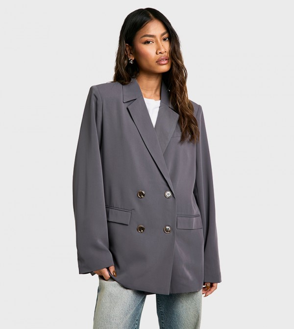 Double Breasted Tailored Oversized Blazer