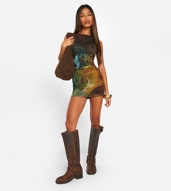 Renaissance Mesh Sleeveless Mini Dress