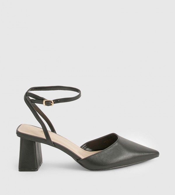 Wide Fit Flared Heel Low 2 Pumps