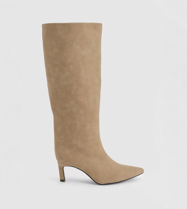 Column Nubuck Knee High Boots