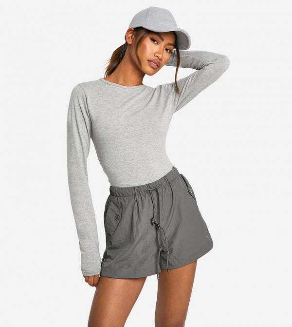 Drawstring Waist Cargo Shorts