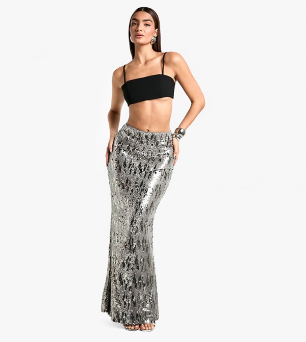 Sequined Maxi Skirt