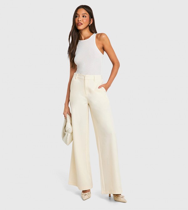 Tailored Mid Rise Pleated Dad Trousers