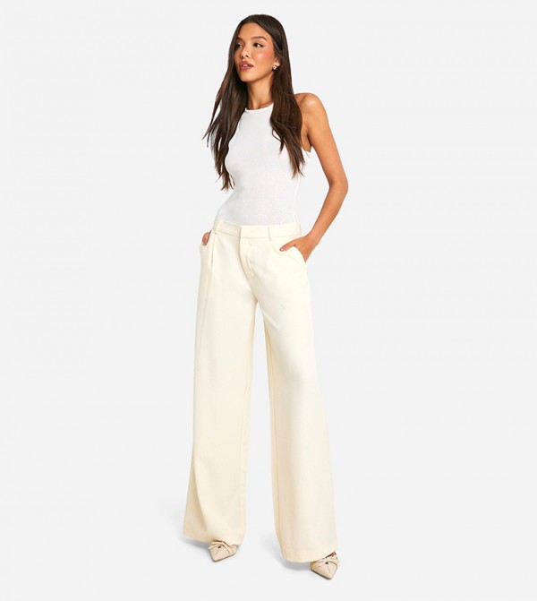 Tailored Low Rise Straight Fit Trousers