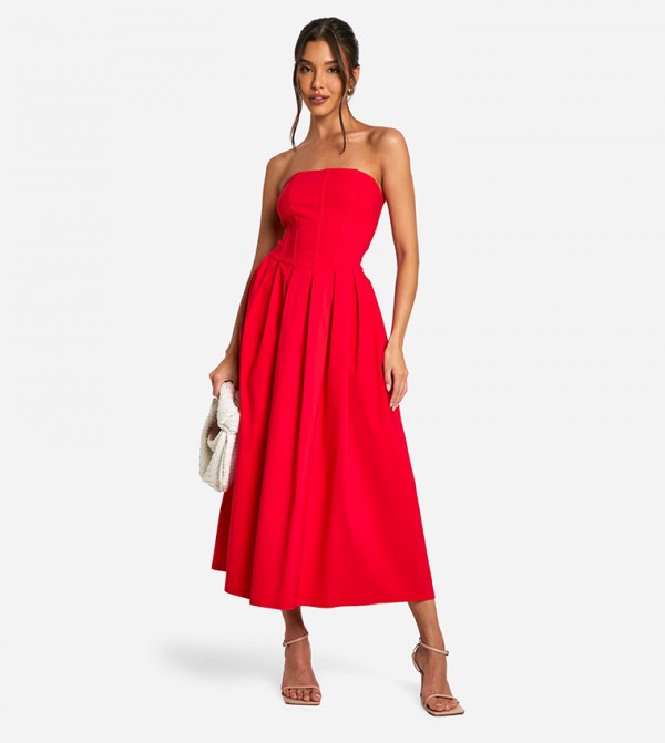 Bengaline Corset Style Midaxi Dress