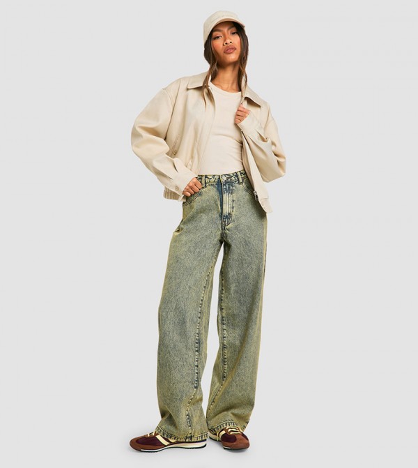 Washed Boyfriend Jeans