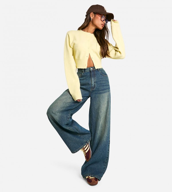 Faded Wide Leg Baggy Jeans