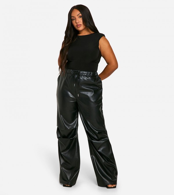 Curve PU Slouchy Dad Trousers