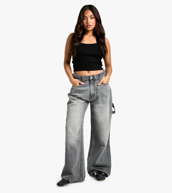 Petite Washed Carpenter Jeans