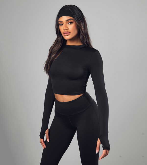 Supersoft Peached Sculpt Long Sleeves Crop Top