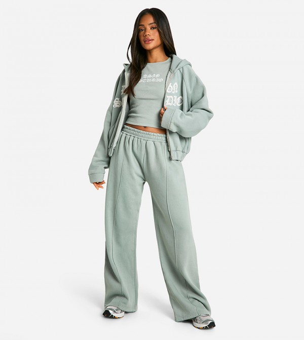 Dsgn Studio Bum Applique Straight Fit Washed Sweatpants