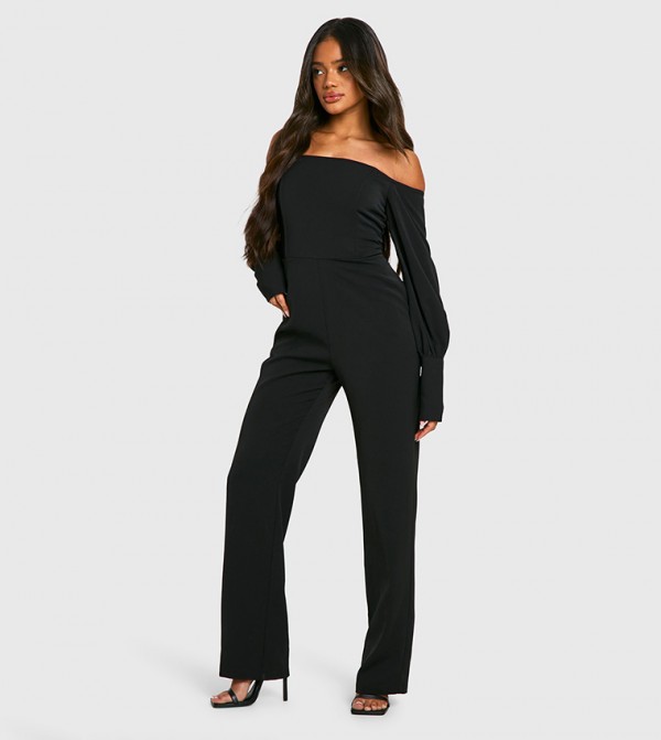 Wide Leg Off Shoulder Jumpsuit