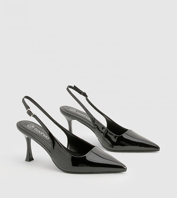 Patent Slingback Pointed Pumps