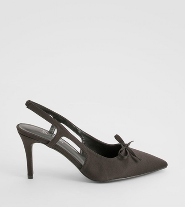 Wide Fit Bow Slingback Pumps