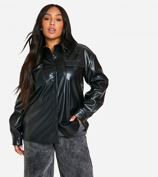 Curve PU Oversized Utility Shirt