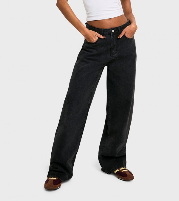 Washed Wide Leg Jeans