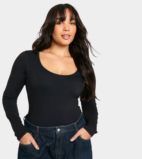 Curve Long Sleeves Bodysuit Top