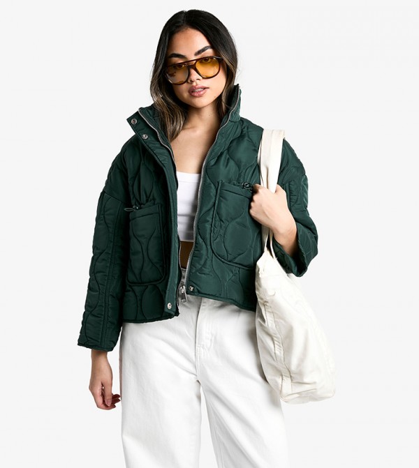 Cropped Quilted Jacket