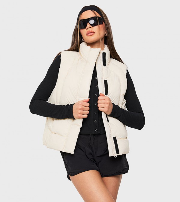 Quilt Detail Puffer Gilet
