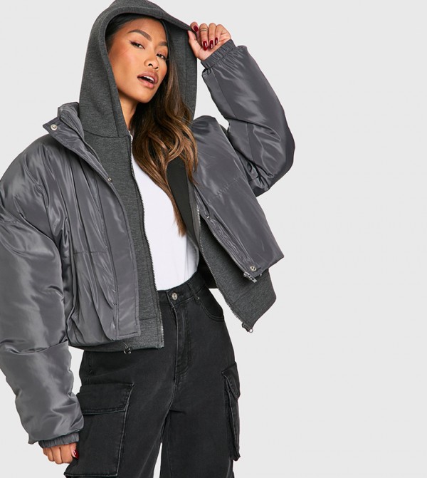 Funnel Neck Puffer Jacket
