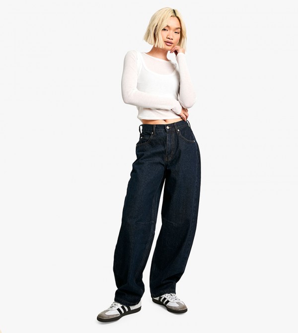 Seam Detail Tapered Fit Jeans