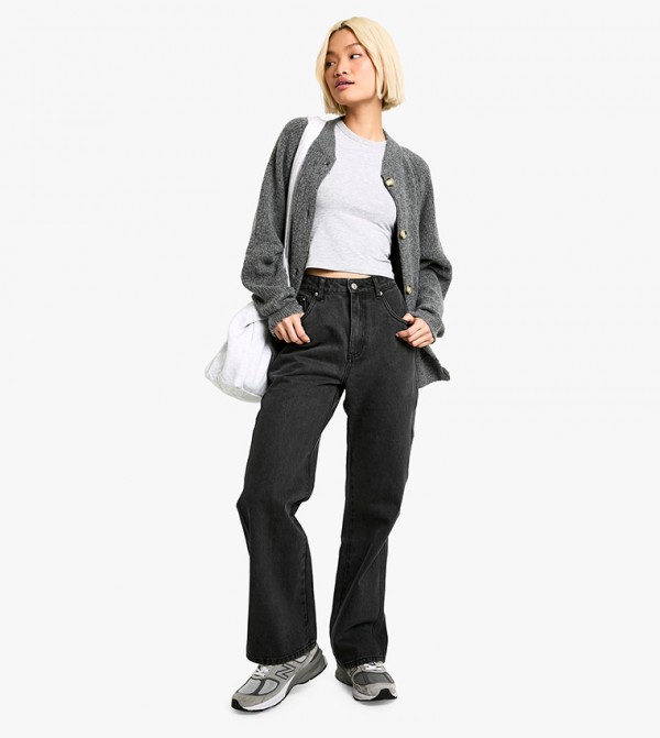 Washed Wide Leg Jeans