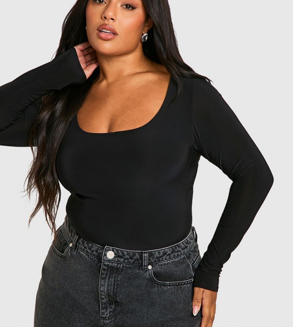 Curve Double Layer Slinky Scoop Bodysuit