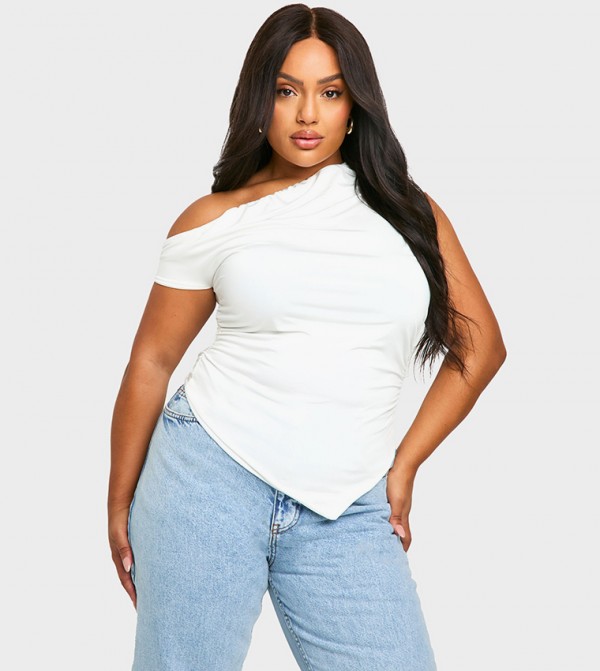 Curve Double Slinky Asymmetric Pointed Hem Top